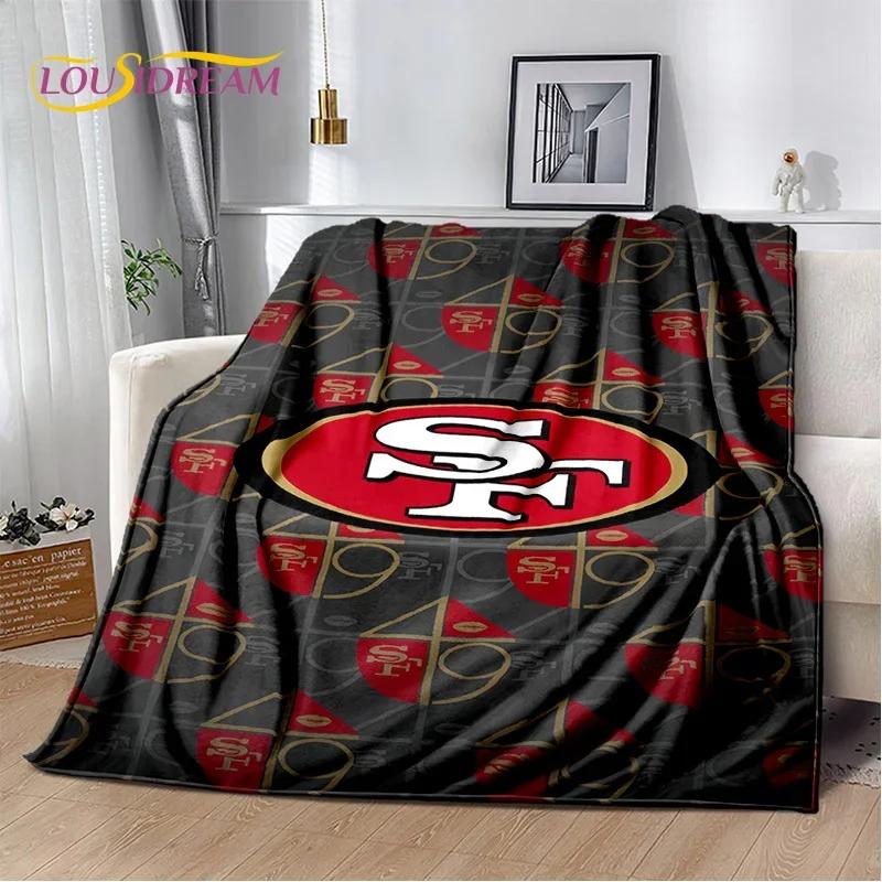 3D American Football Rugby Team Soft Flannel Blanket for Beds Bedroom Sofa Picnic,Throw Blanket for Cover Outdoors Leisure Gift