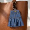Creative Mini Denim Jeans Pen Holder Skirt Stationery Pouch Cute Keychain  Student