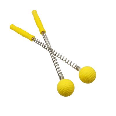 SinLoon Massager Ball Hammer Hammer Stick Manual Beat Golf Ball Massage Back Shoulder Massage Full Body Fatigue Pain Relief (2 Pack) (Yellow)