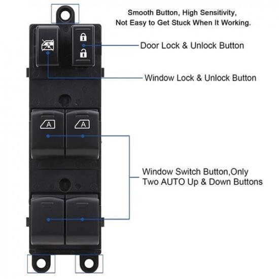 Master Power  Window Control Switch Button Control for  07-12 Nissan Pathfinder
