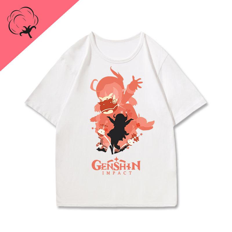 Genshin Impact T Shirt Cotton Crewneck Short Sleeve Printed Tee Harajuku Gamer Clothes 2025 New Style Camisa Y2k Graphic Tee