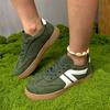 Women's Lace-Up Casual Flat Shoes Lightweight Comfortable Outdoor Sneakers Durable Rubber Sole Versatile Design for Everyday Wear
