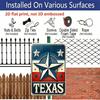 2D Flach, 1 Stück Vintage "TEXAS" Lone Star Aluminiumschild - 8"x12" Rustikale Texas-Flaggen-inspirierte Dekoration, Patriotische Lone Star Wandkunst, Perfekt für Texas