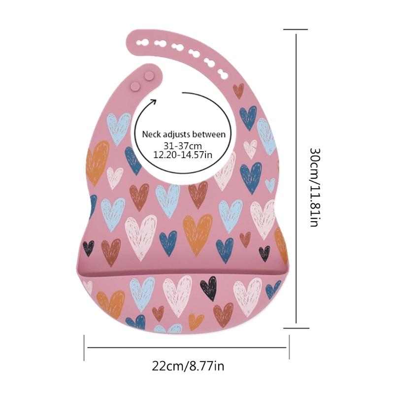 Toddler Silicone Bibs Baby Kids Girl Boys Waterproof Feeding Bib for Toddler Keeps Stains Off Easily Wipe Clean