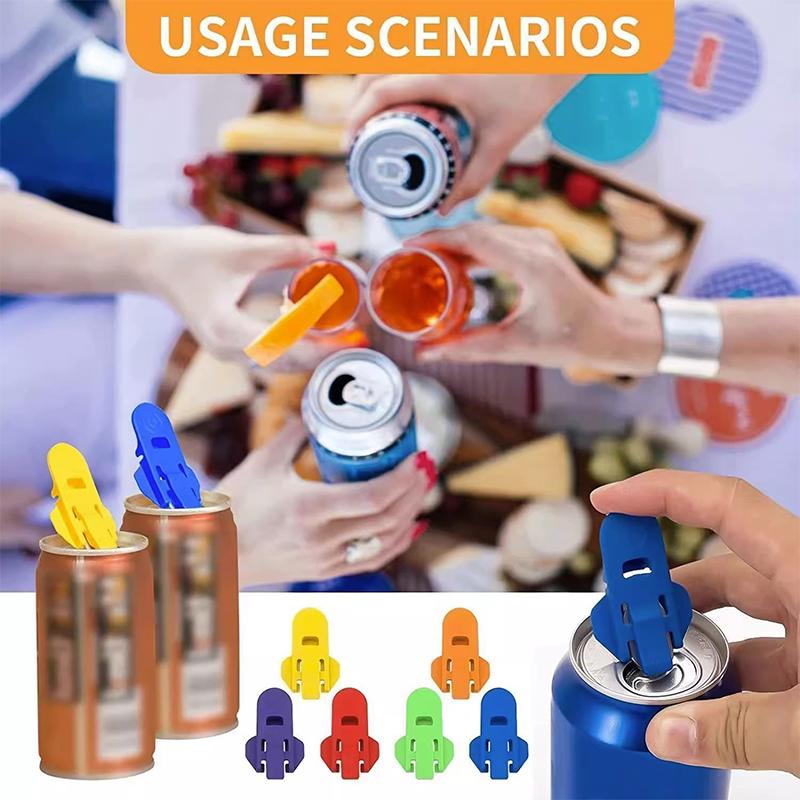 6 Pezzi Apriscatole Colorato Sigillante Facile Anti Polvere Apriscatole in Plastica Tappo Protettivo per Lattine di Bevande Soda Birra Cola Accessori da Cucina