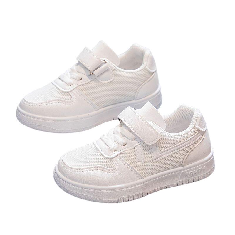 Customized 2025 Spring and Autumn New Children's Little White Shoes Board Shoes Boys' Shoes White Sneakers Women's Casual Shoes Girls