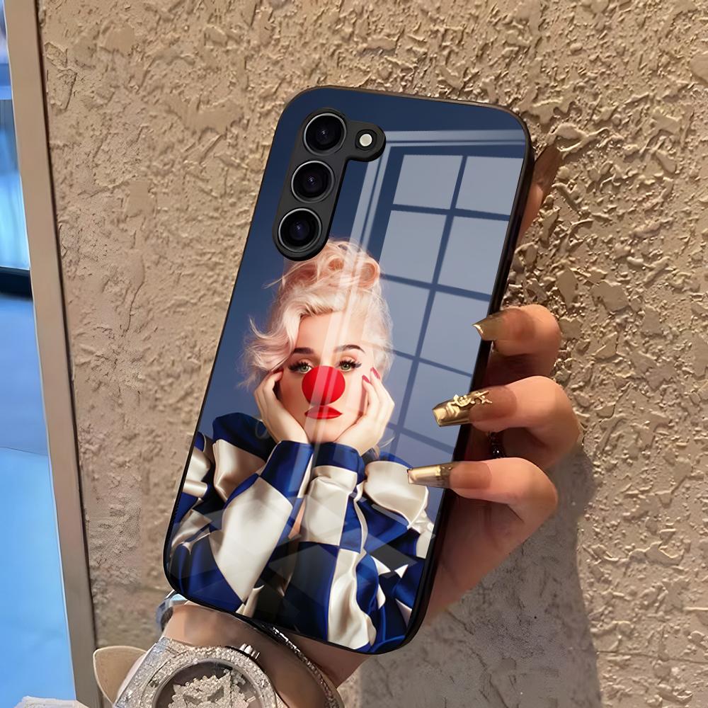 

143 Чехол для телефона Katy Perry для Samsung S26 Ultra S25 Edge Ultra S23 S22 S21 S20 Ultra Plus S24 Fe A25 Стеклянная крышка Samsung S21 Ultra
