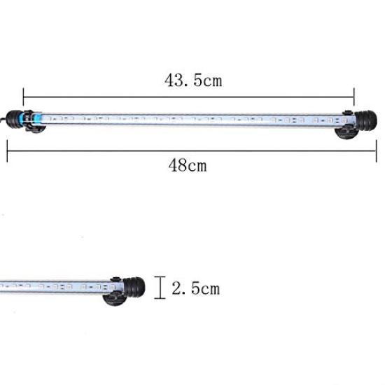 Etelux 24 LED Aquarium Light Bubbles Underwater Aquarium Lamp Aquarium Lighting Decoration Aquarium Fish Tropical Fish Oxygen Supplement Long Life
