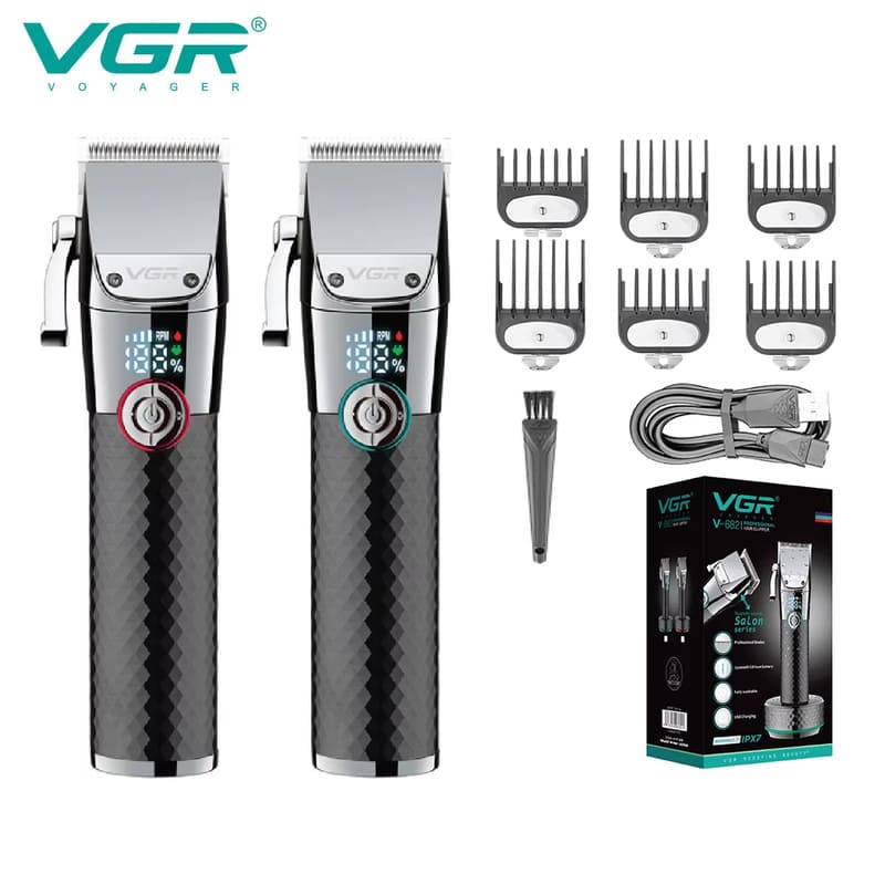 2026 VGR V-682 Macchina Tagliacapelli Professionale Impermeabile IPX7 Senza Fili Trimmer Capelli Rasoio da Uomo Intagliato per Casa Sicuro e Delicato sulla Pelle