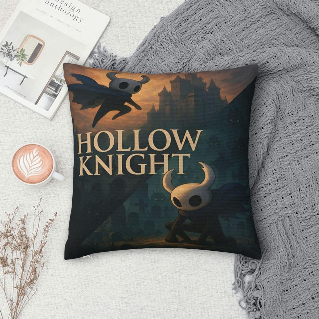 Hollow Knight Funny Games Pillowcases Merch Printed Cushion Cover Throw Pillow Cover Car Decorations Zippered Multi-Size
