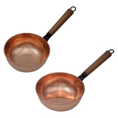 Stockpot Copper Wood Handle Melting Butter Cookware Multipurpose Copper Pot for Restaurant Household Home Boiling Kitchen