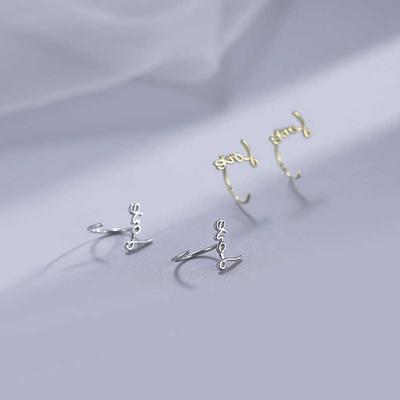 Letter Earrings Women's Small and Simple LOVE English Earrings Temperament