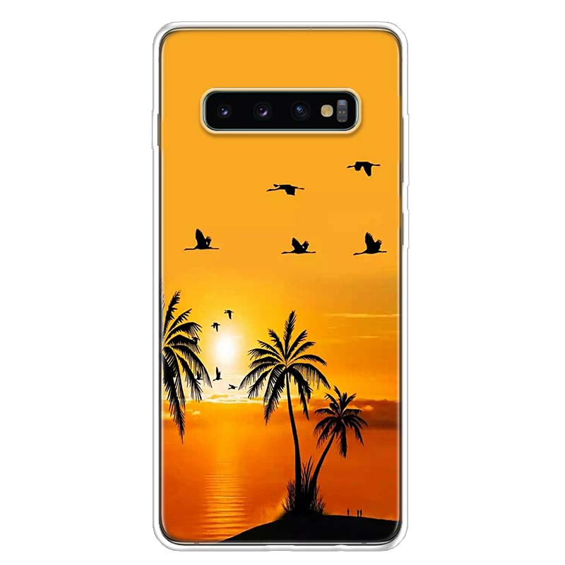 Sea Tropical Palm Trees Beach Phone Case Cover For Samsung Galaxy A12 A22 A32 A52 A72 A02S A51 A50S A31 A20S A10S Note 20 Ultra
