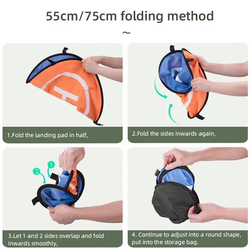 Tapis d'atterrissage pliable 40/55/75 CM pour DJI Avata 2/Mavic 3 Pro/2/Mini 2/MINI 3 PRO/Mini 3/Air 2S/FPV Drone Accessoire de stationnement