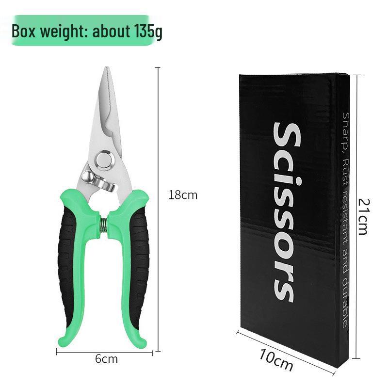 Multi-Functional Stainless Steel Electrician Shears for Cutting Wire, Iron, and Aluminum.