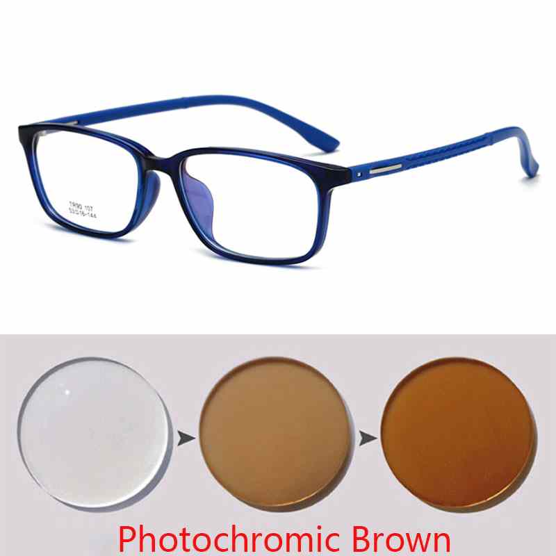 Ultralight  Myopia Glasses Women&Men Fashion Square Plastic Frame Anti Blue Nearsighted Glasses With -0.5 -1.0 -1.5 To -6.0