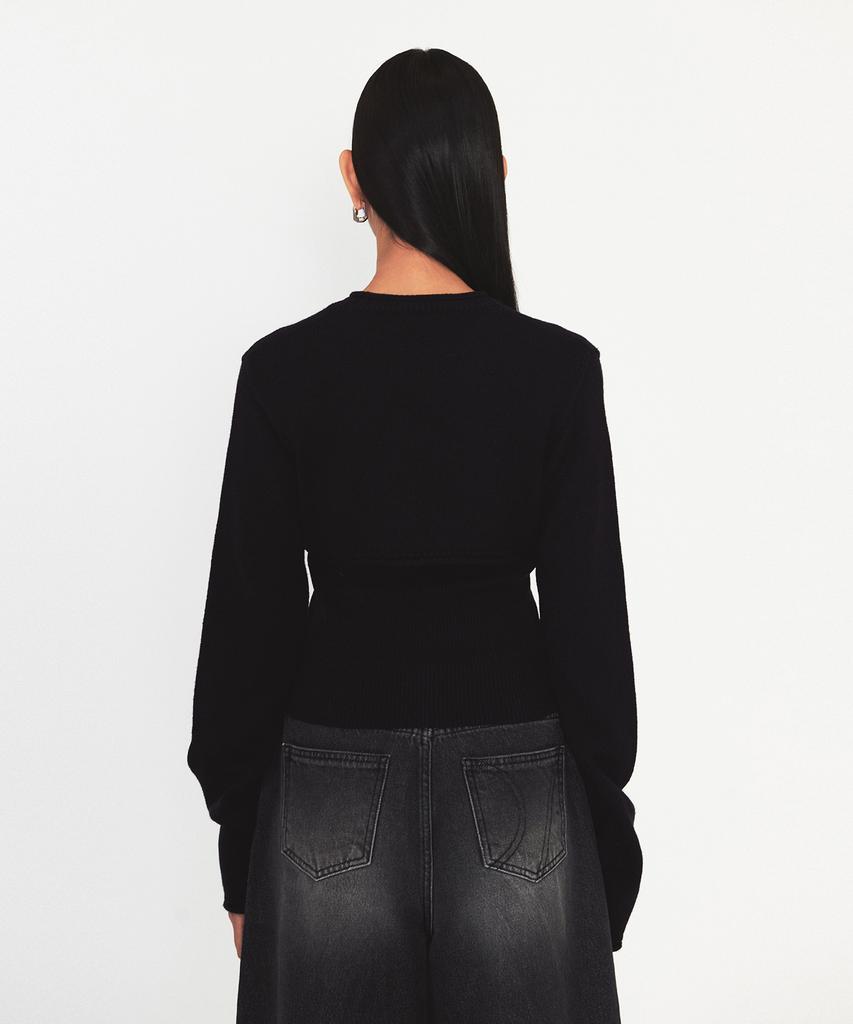 Daiaegeuneol Bolero Layered Knit (Navy)