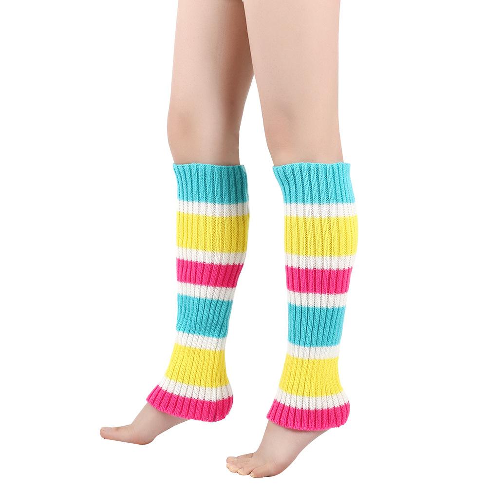 Winter Warm Knitted Leg Warmers Loose Style Lady Boot Knee Stockings Leggings Warm Boots Leg Punk Solid Black Cool Long Socks