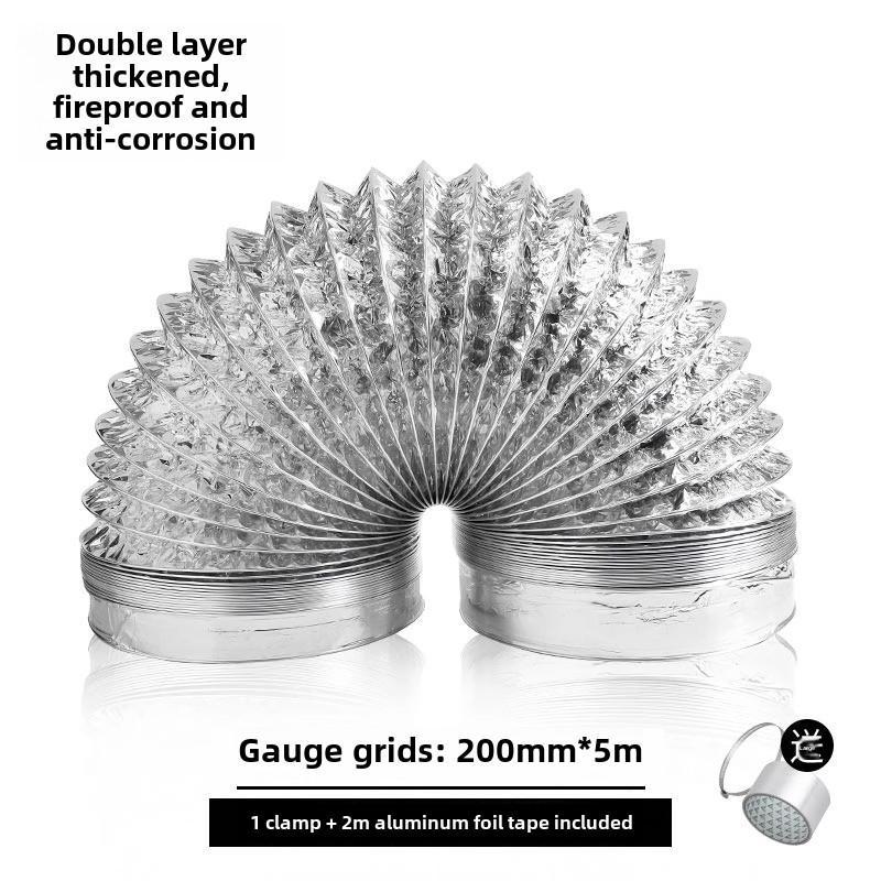 

Универсальный вентиляционный воздуховод из алюминиевой фольги для вытяжек и вытяжек в ванной комнате 20cm 5m smoke exhaust duct