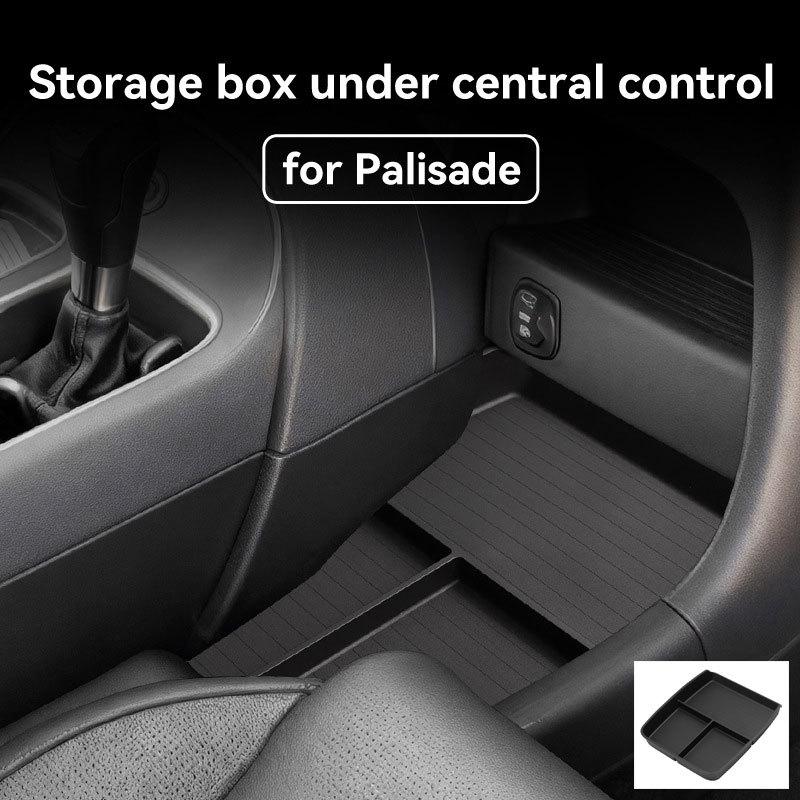 Compatible with 26 Hyundai Palisade Models: Center Console Lower Storage Box Interior Trim Accessories.