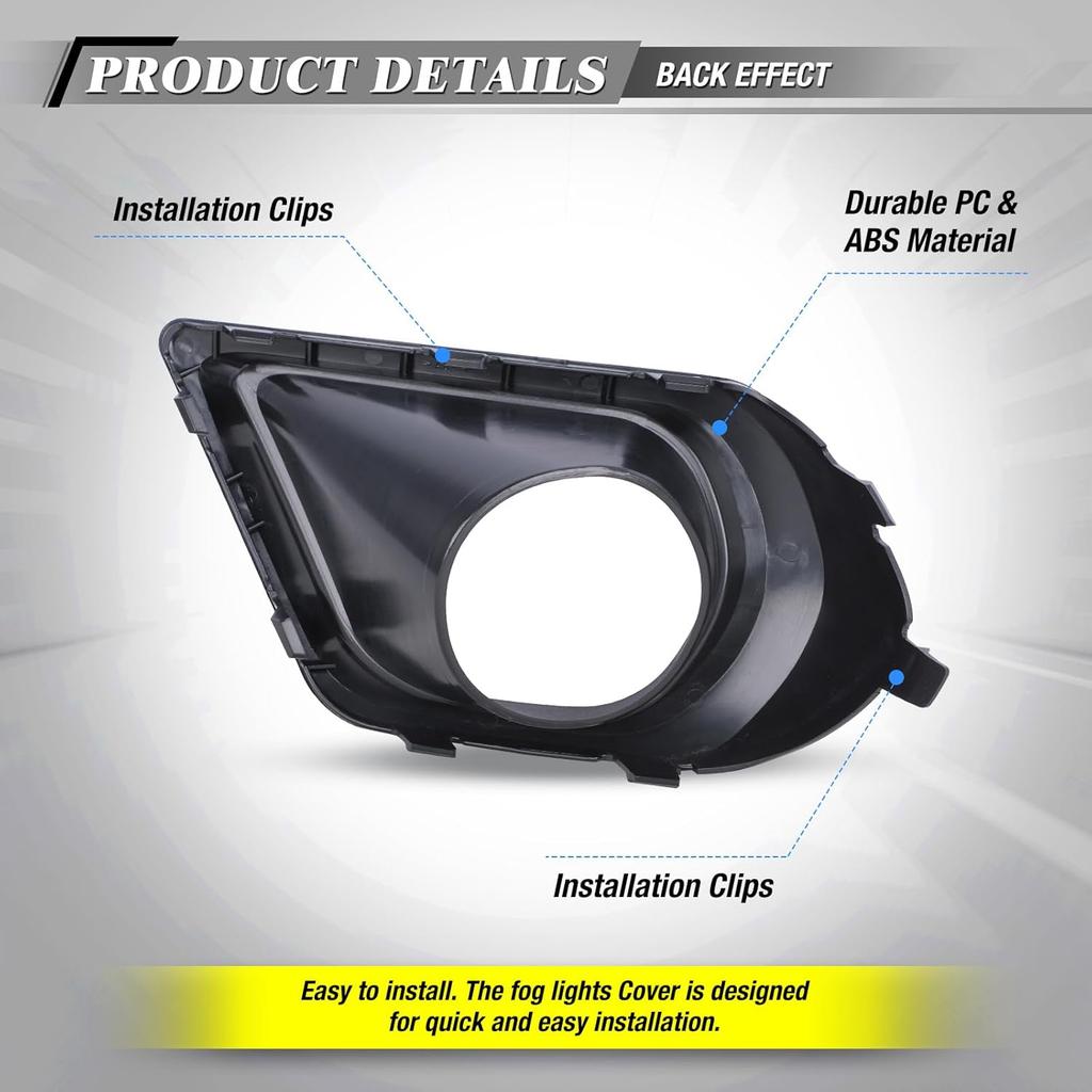 AUTOWIKI Fog Lights Covers for 2014-2016 Subaru Forester 2.5i Models OEM Fog Lamps Bezel Replacement for 14-16 Subaru Forester 2.5i Left Driver Side