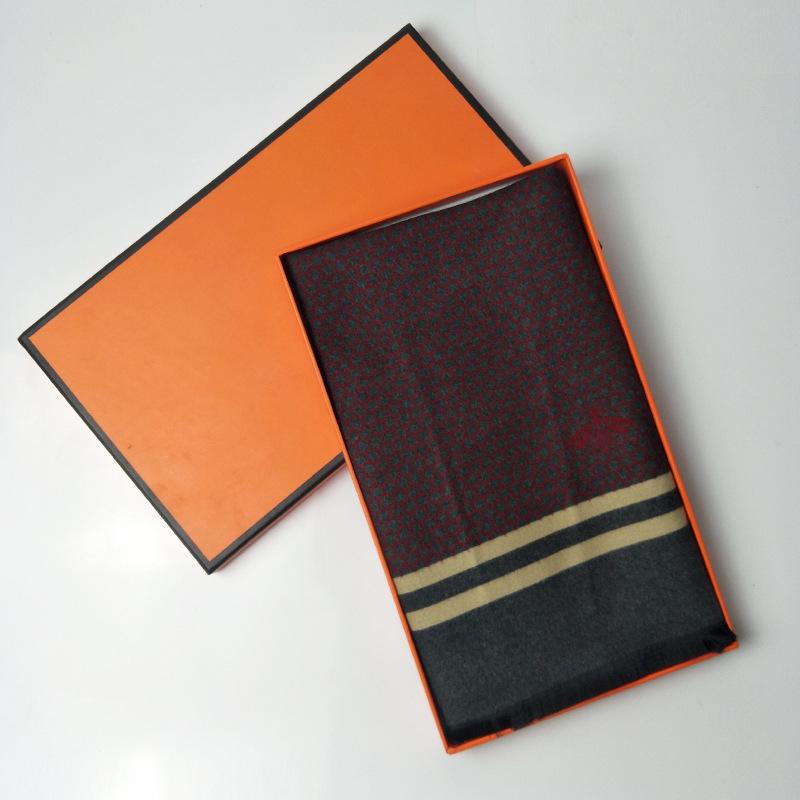 2019 Winter New Model, Imitation Cashmere Men's Scarf, Long Jacquard Horse Brand Double-sided Warm and Cold-proof