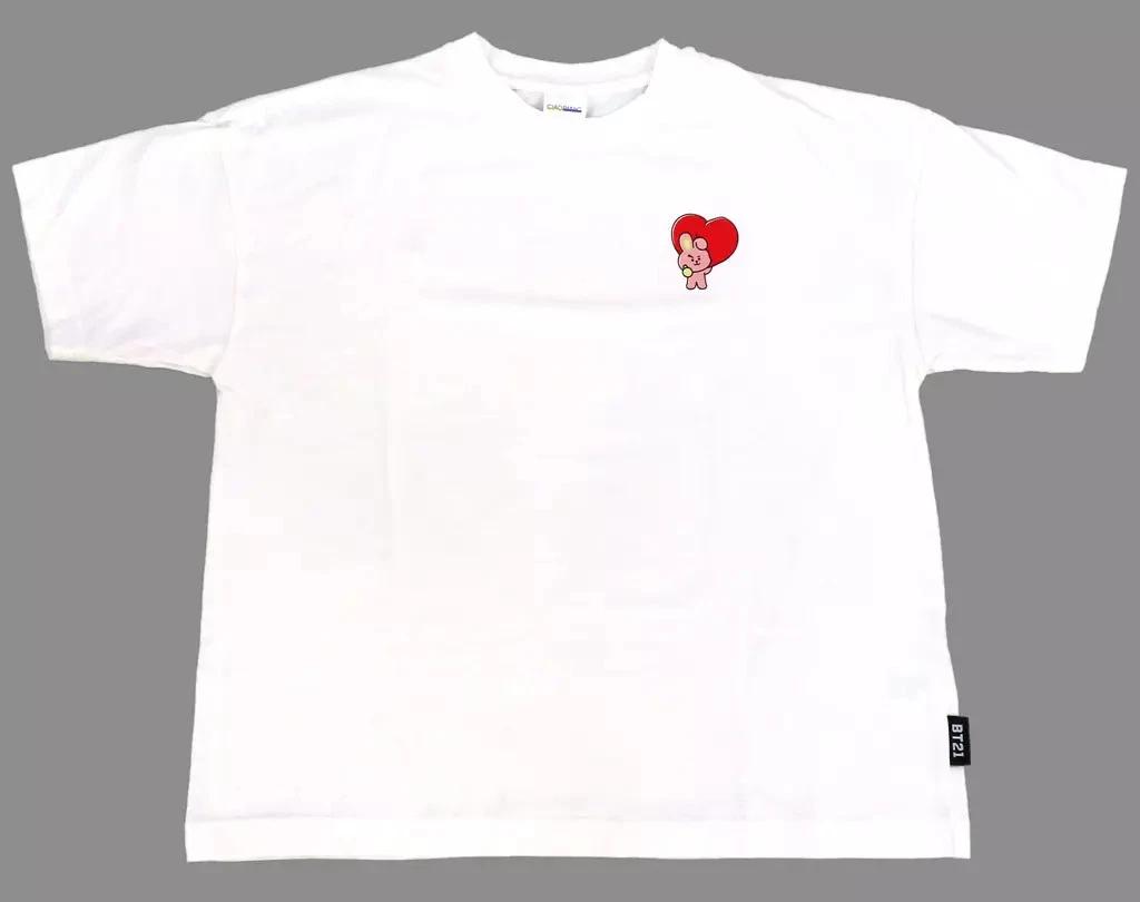 CIAOPANIC BT21 Cooky Character T T-Shirt White BTS Jungkook Fashion Tee S