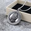 Retro Stainless Steel Men's Hand of Prayer Pendant Necklace