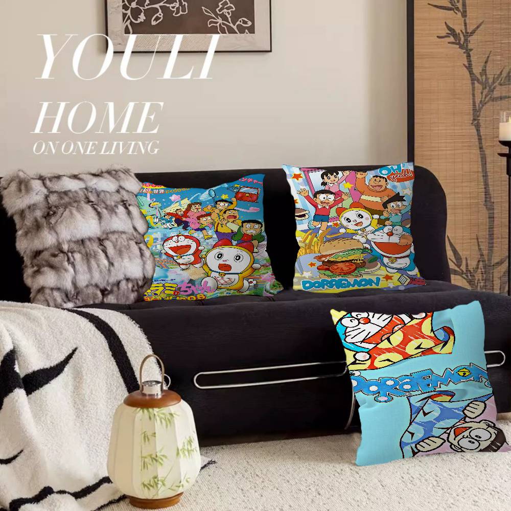D-Doraemon Pillow Cover for Bedroom Room and Living Room Sofa Decorative Cushion Cover