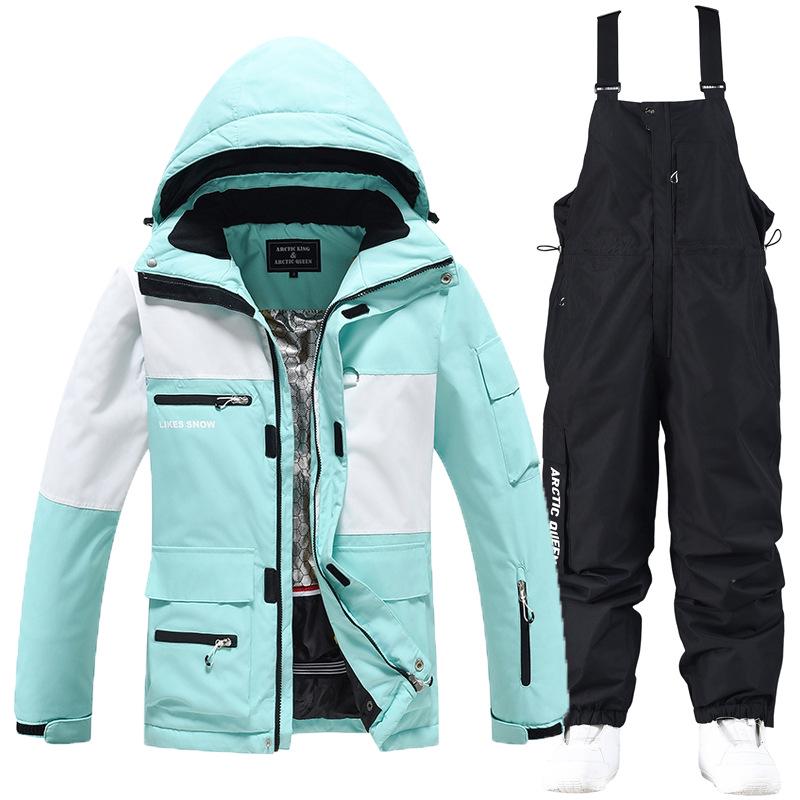 Unisex Winter Ski Suit: Jacket & Pants Set for Outdoor Skiing & Snowboarding