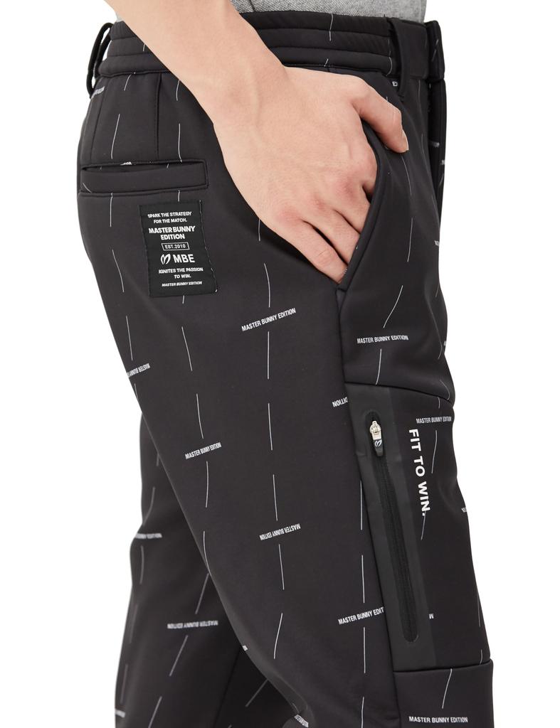 Water Repellent Long Pants Golf Base 4 [Master Bunny] Men's (Square Pattern/Stretch Bonding) / / 758-3231107 011_Black [M]