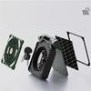 90° Folding Camping Fan with LED Light Folding Design Portable Tent Fan  Picnic Trip