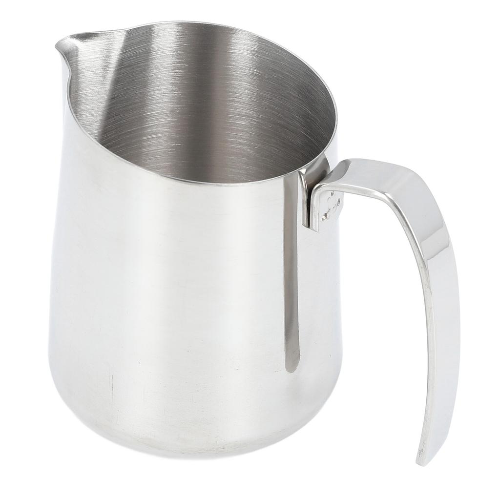 Lattiera per Montare il Latte Acciaio Inossidabile 304 Tazza Crema Latte Art Caffè Lattiera per Vapore con Beccuccio Inclinato e Scala per