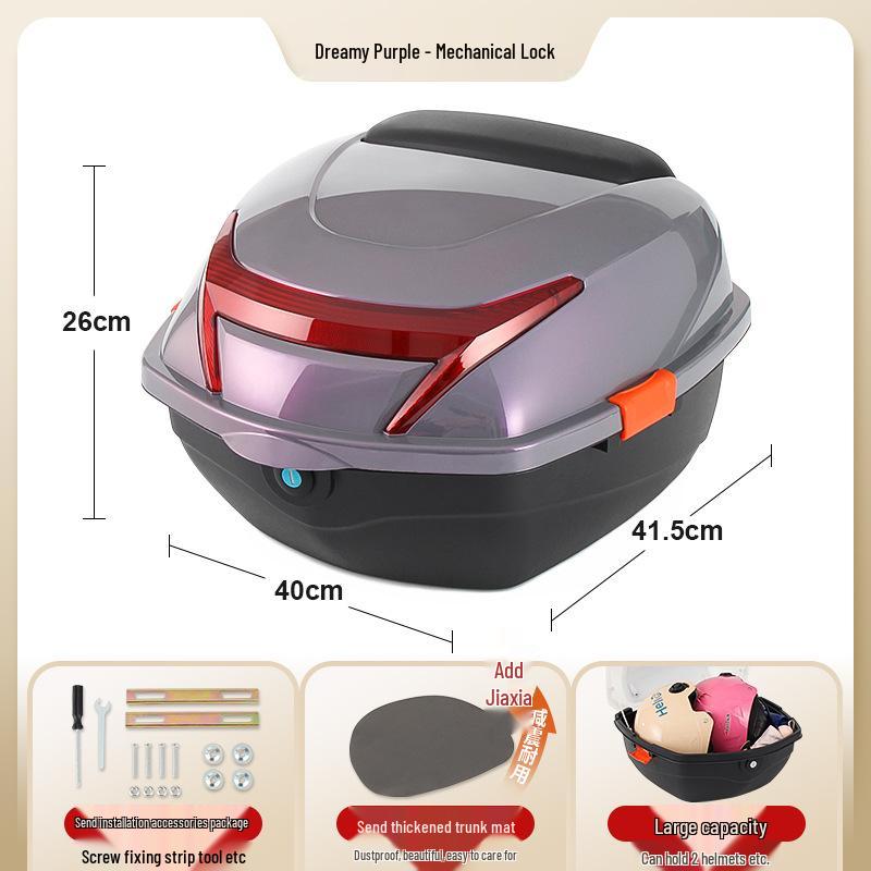 Electric Car & Motorcycle Large Trunk Box - Anti-Shake Universal Storage for Electric Bicycles