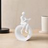 Jijijing 3D Printed Reading Figurine, Abstract Reader Statue for Home Decor, Modern Minimalist Sculpture Bookshelf Desk Office Ornament