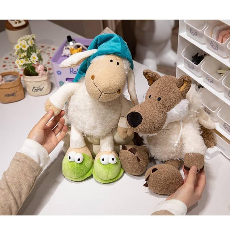 Toy Sheeps Wolf Plush Stuffed Childrens Girl Comfort Pillow Birthday Gift