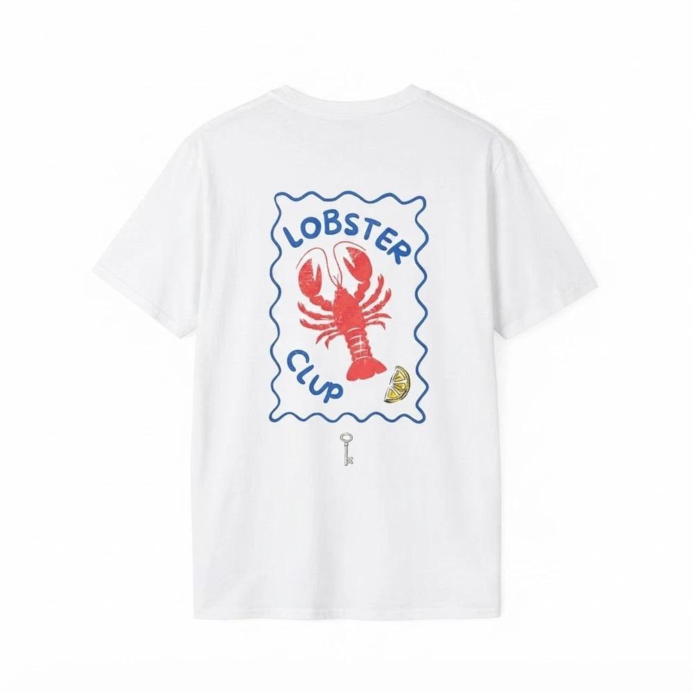 Lobster Clup Summer Vibe Gift For Friends White TShirt S