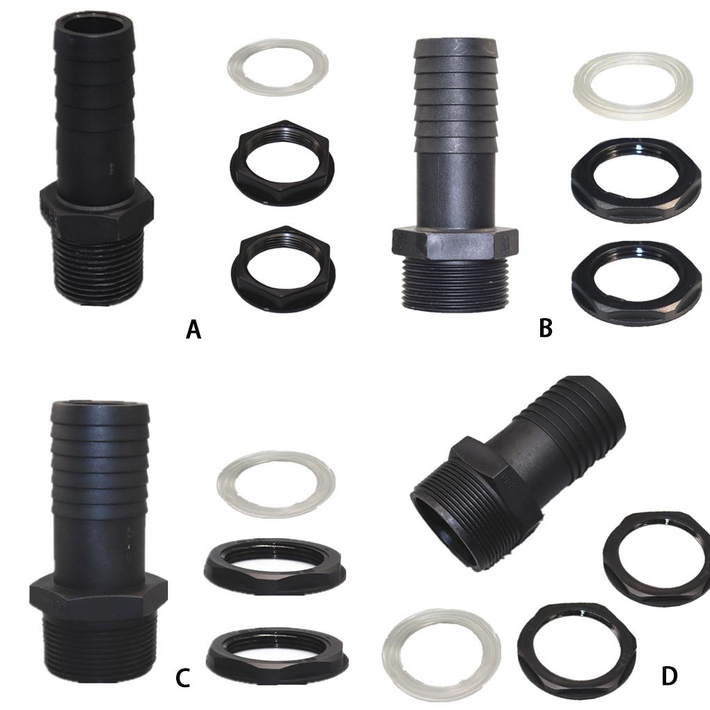 Durable Plastic Water Butt Connector Kit With Nut And Washer Garden Water Tank Overflow Vent