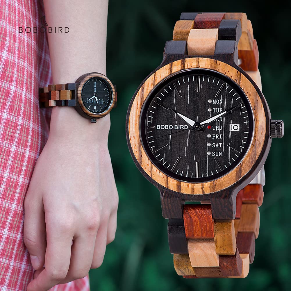 BOBO BIRD Colorful Wooden Women's ChronographWatch