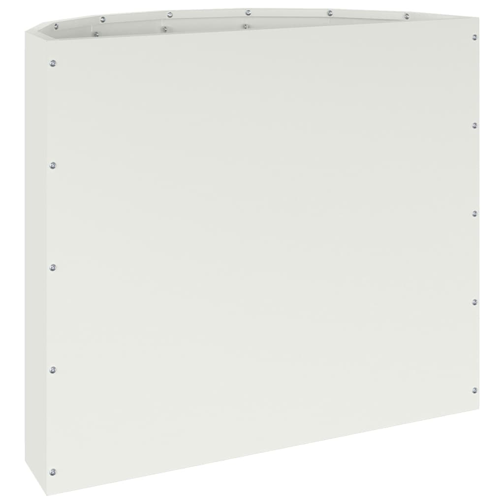 White Plant Pot 60 x 30 x 50 cm Steel