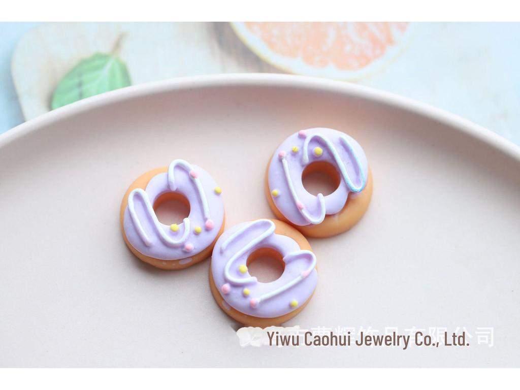 Handmade DIY Sweet Cream Donut Resin Jewelry Accessories Glue
