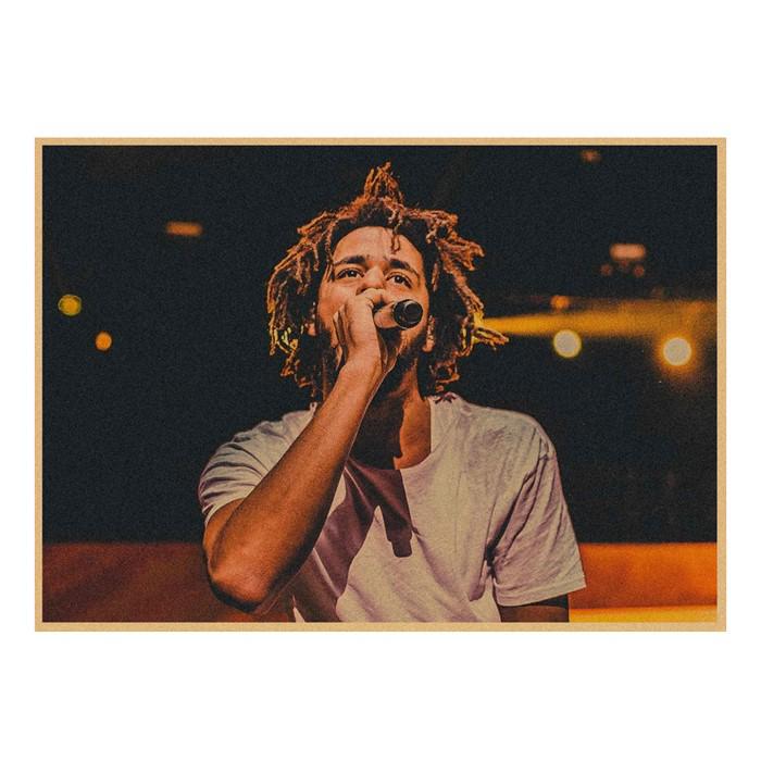 J. Cole & Lamar Rap Hip Hop Kraft Paper Wall Mural 491