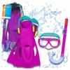 Tauchset: Maske mit Schnorchel, Schwimmbrille + Flossen