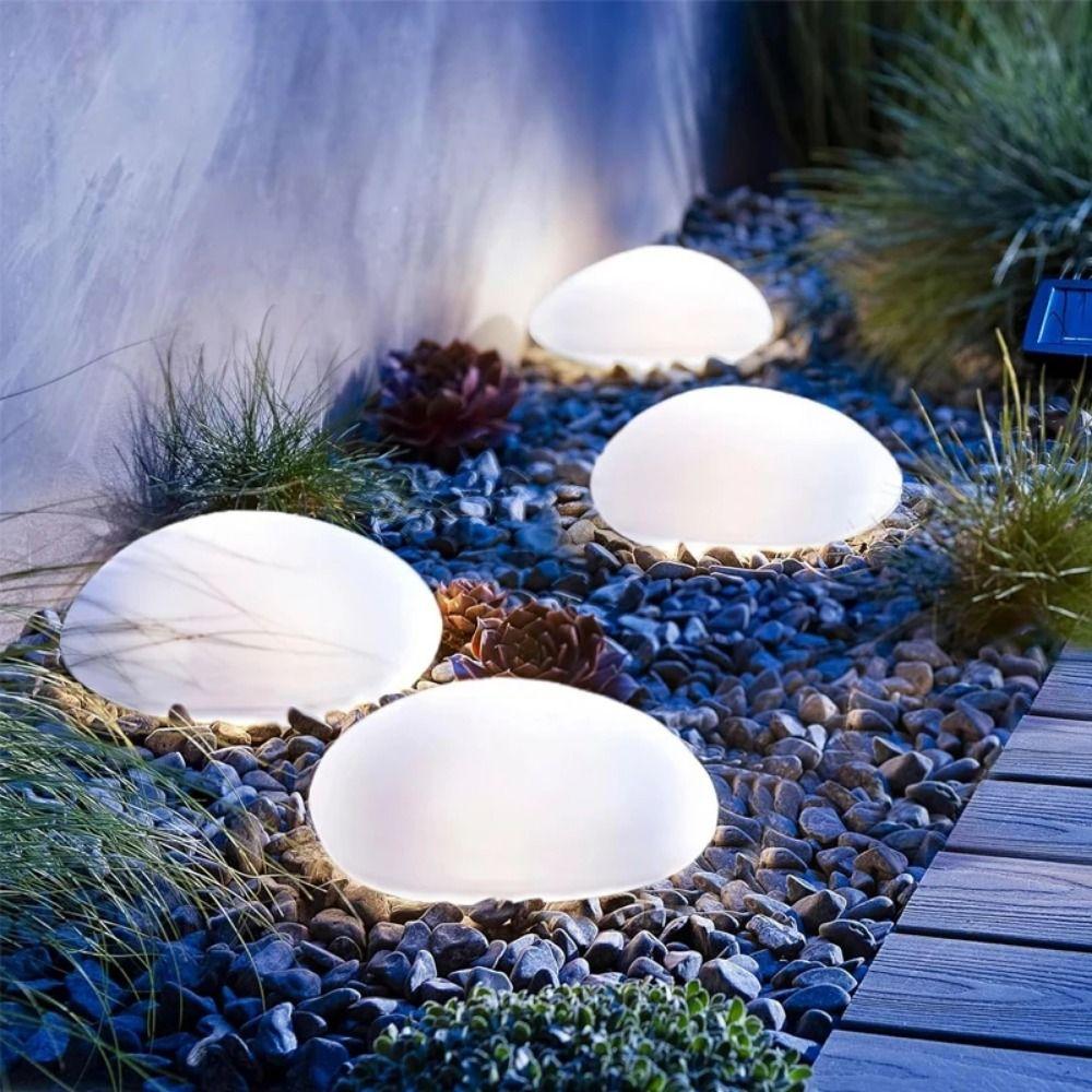 Energy Saving LED Solar Light Cobblestone Shaped Solar Lawn Lamp Solar Landscape Light Lawn