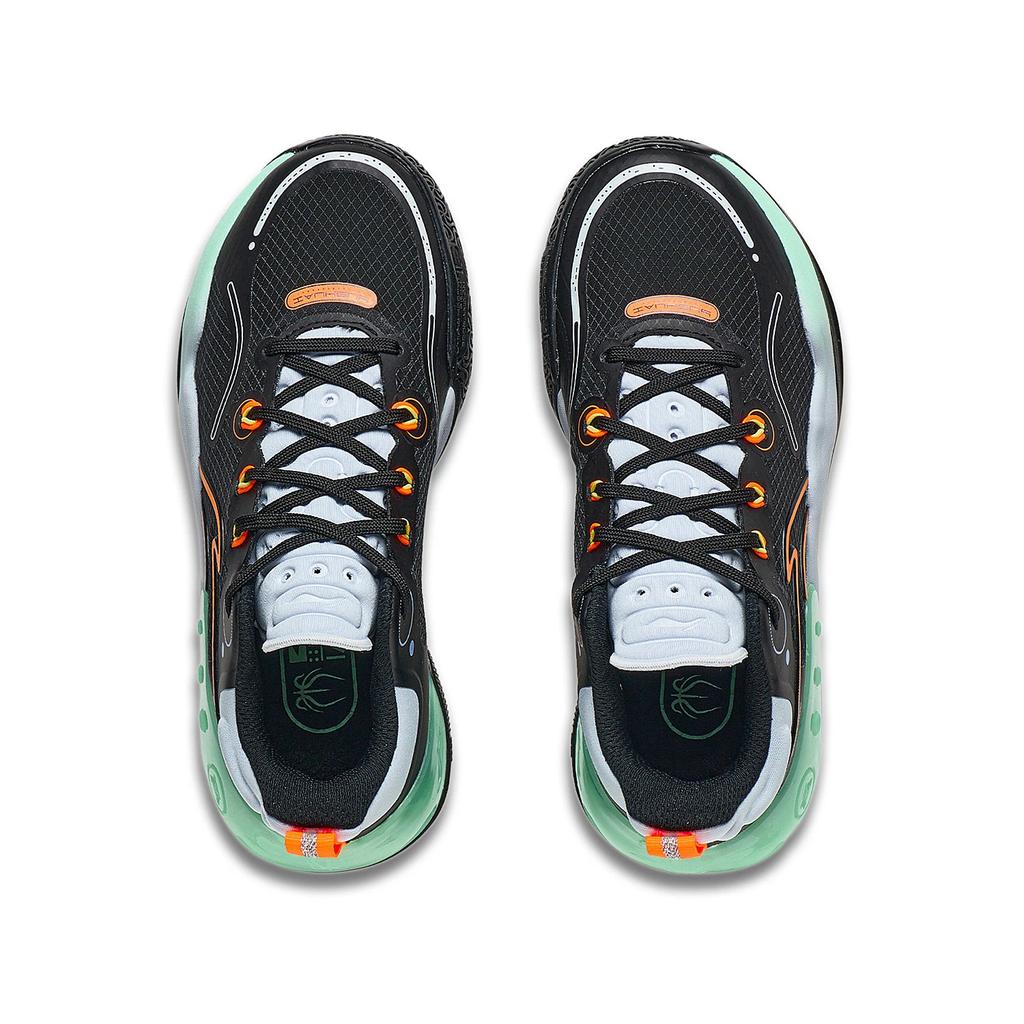 Li-Ning Cloud Anti-Slip Wear-Resistant Lightweight Rebound Low-Top Basketball Shoes Kids Sneakers Black Green YKBT022-7