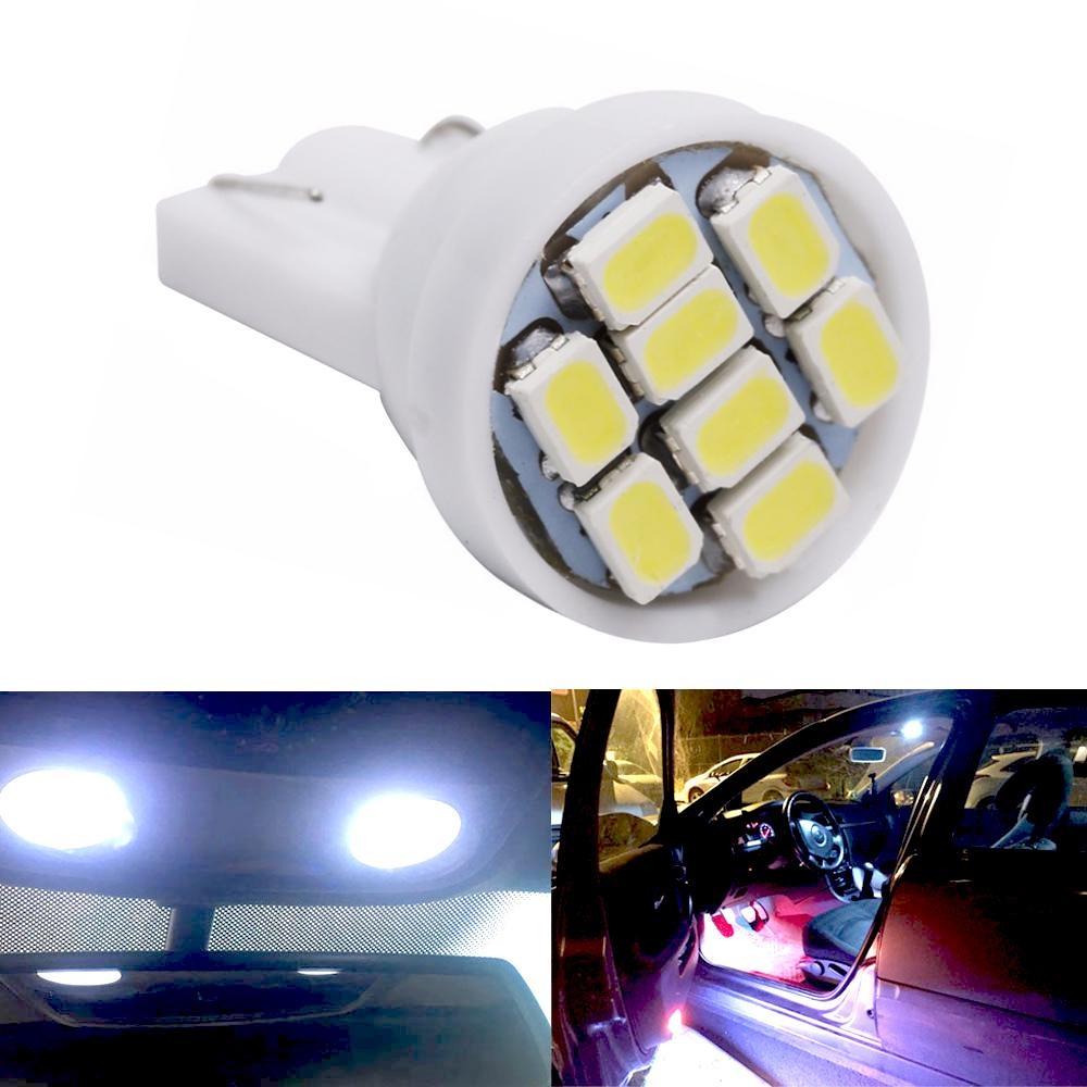 10X T10 1206 8Led Car Led Interior Light 194 168 192 W5W 3020 Auto Wedge Lighting DC 12V License Plate Lamp ParkingTail Light