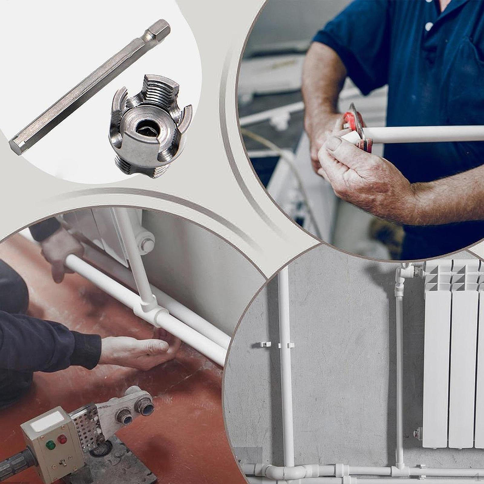 

Устройство для нарезания резьбы на трубах для внутренних и наружных домашних ремонтов 4 point