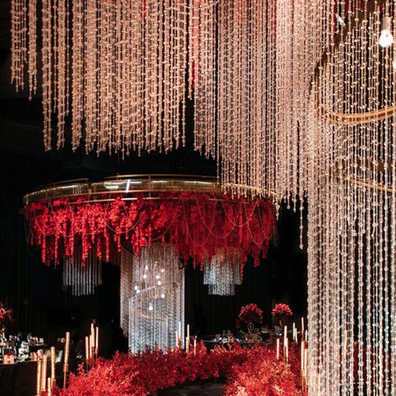 500g Bead Curtain Wedding Party Decor Stage Tree Bead Chain Chandelier Crystal String DIY Party Decoration Stage Decoration