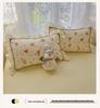 Korean Style Puff Gauze Lace Bedding Set - 4-Piece for Children's Dormitory Bed.