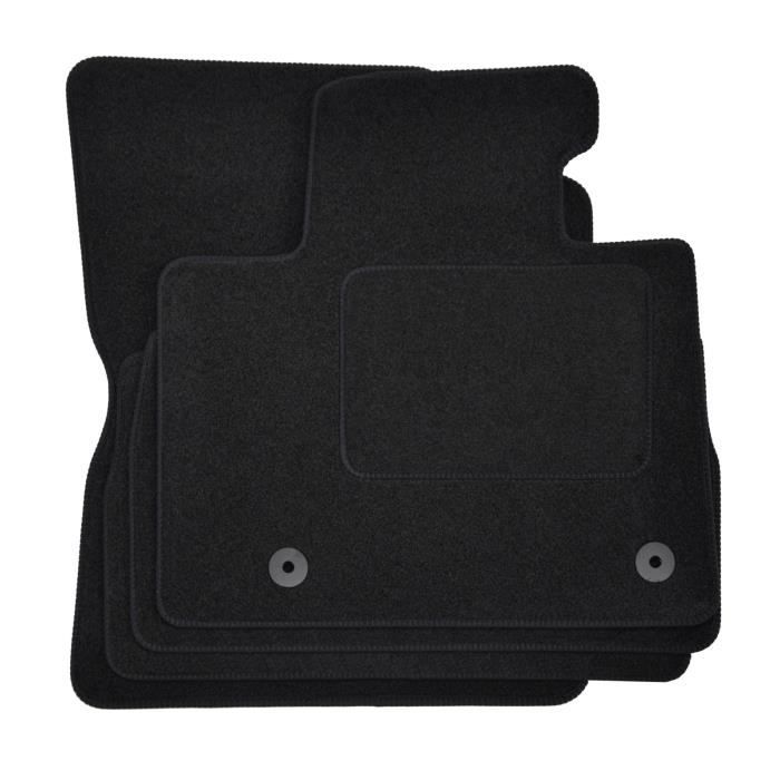Tapis de sol - Hyundai - Santa Fe 2018-2020 - Velours noir - 4 pièces - Antidérapant et imperméable